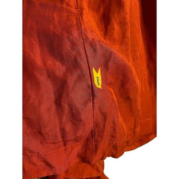 Just Be Queen Solange Mini Dress Ruched One Shoulder Linen Blend Chilli Size XS - Picture 12 of 13